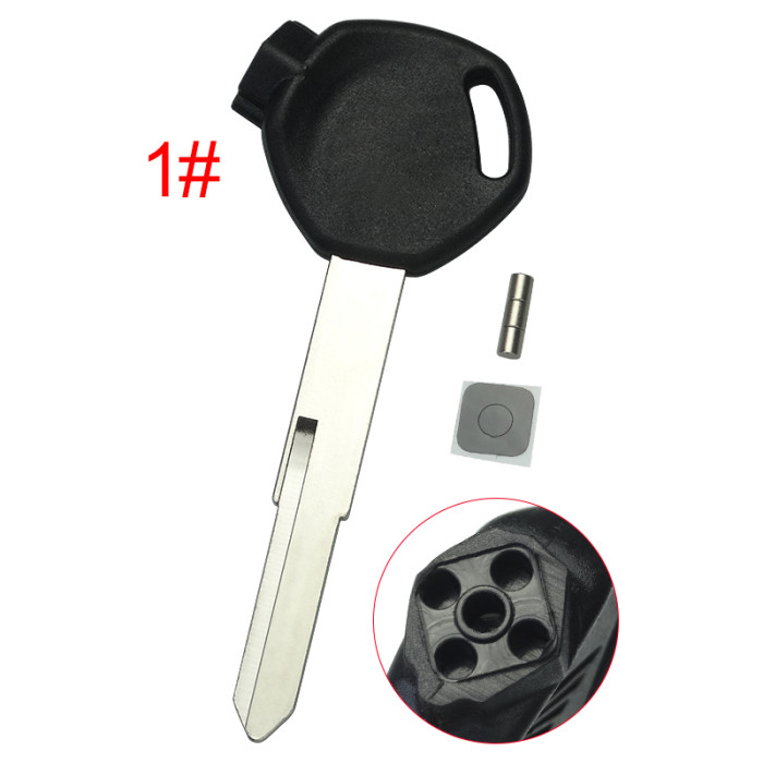 Honda-Motor  bike key blank， with right blade with printed badge, pls choose the color
