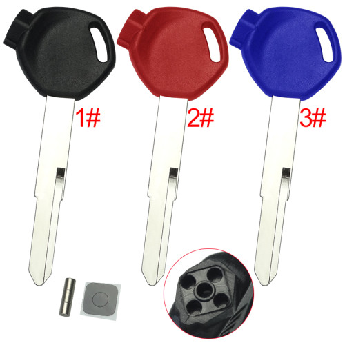 Honda-Motor  bike key blank， with left blade with badge, pls choose the color