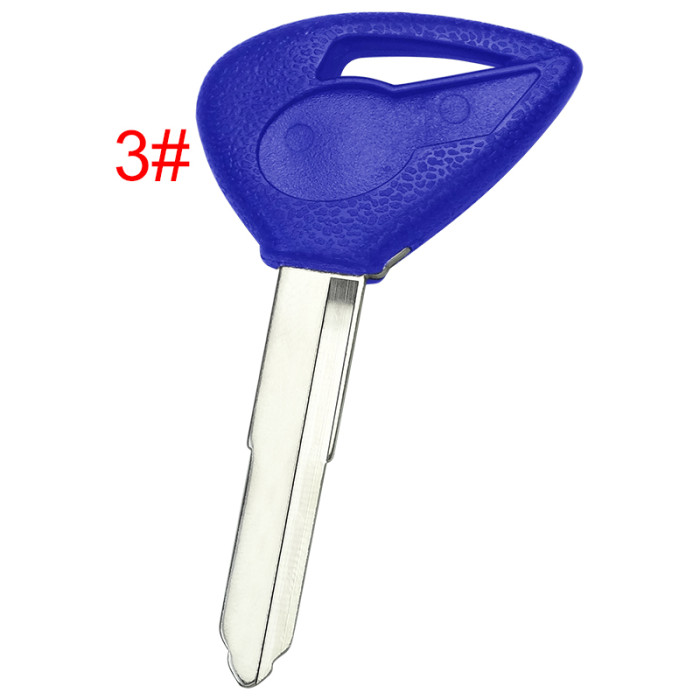 For  Yamaha motorcycle transponder key blank with left blade with badge , pls choose color