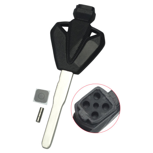 For motorcycle key blank,with unremovable printed badge