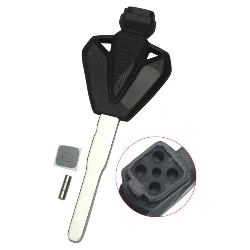 For motorcycle key blank,with unremovable printed badge