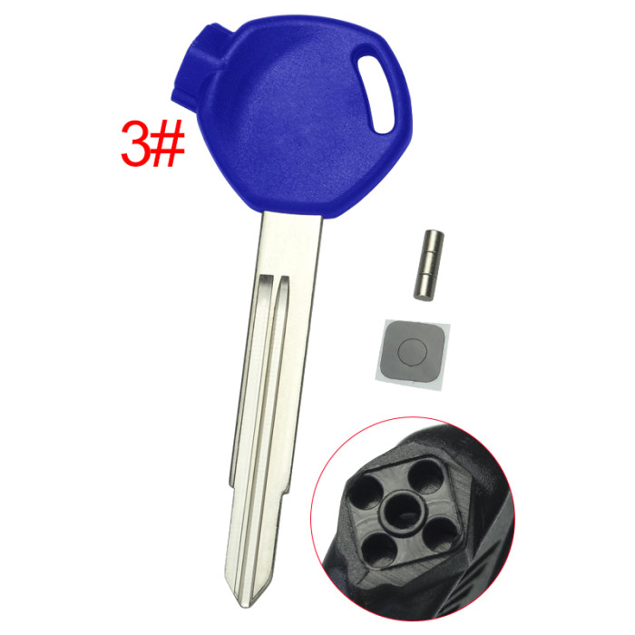 For Honda-Motor  bike key blank， with right blade with printed badge, pls choose the color