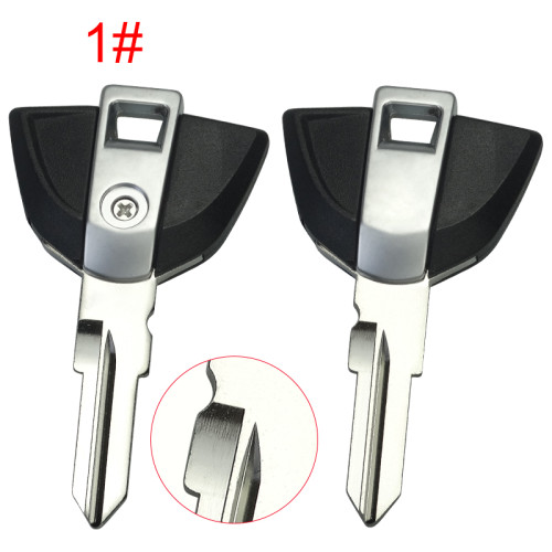 For BMW  Motrocycle key blank with badge with right blade ，pls choose color