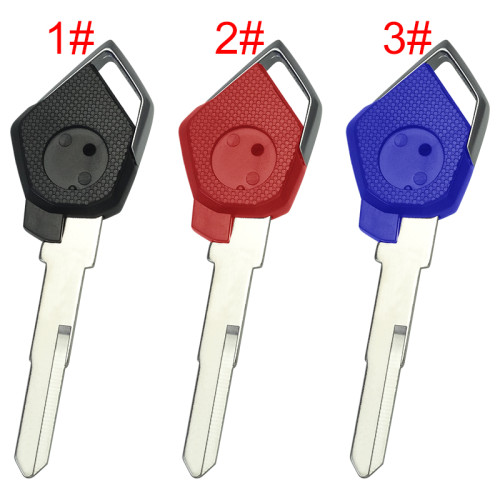 For KAWASAKI motorcycle key blank with left blade with badge , pls choose color