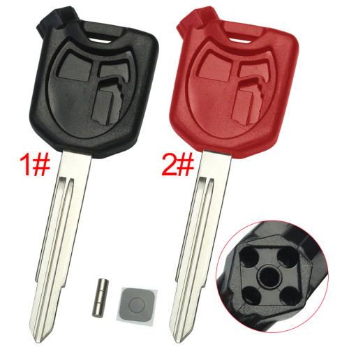 Honda-Motor bike key blank with right blade with badge , pls choose color 