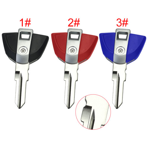 For BMW  Motrocycle key blank with badge with right blade ，pls choose color
