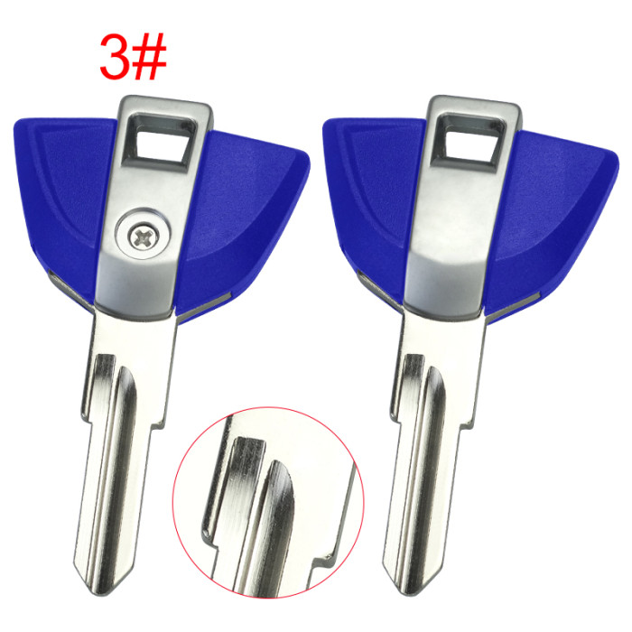 For BMW  Motrocycle key blank with badge with right blade  ，pls choose color