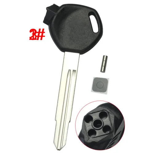 Honda-Motor  bike key blank， with left blade with printed badge, pls choose the color