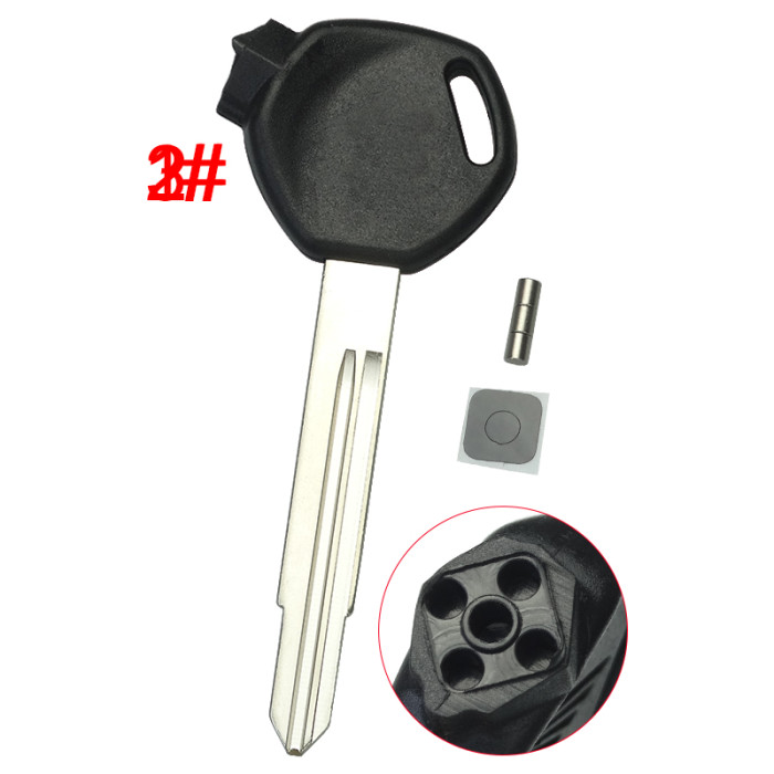 Honda-Motor  bike key blank， with left blade with printed badge, pls choose the color