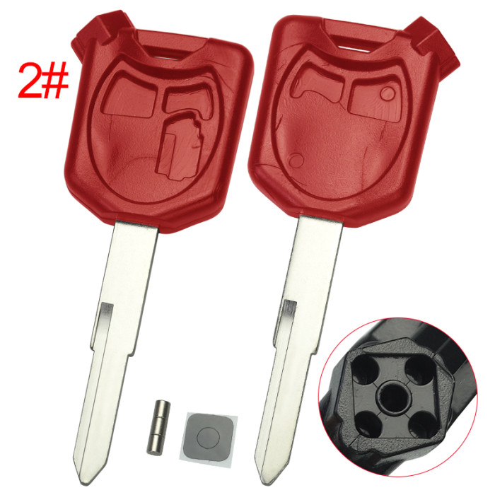 Honda-Motor bike key blank with right blade with badge , pls choose color