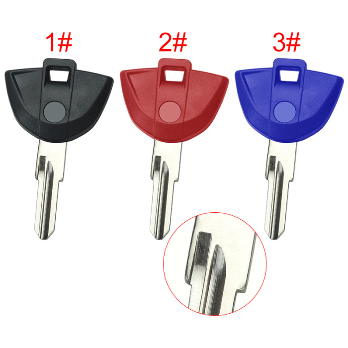 For BMW  Motrocycle key blank without badge with  blade ，pls choose color