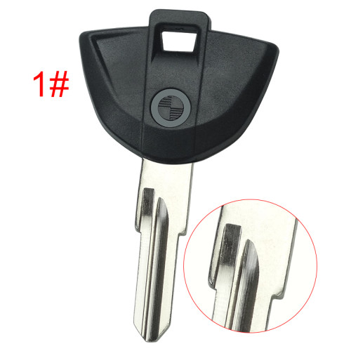 For BMW  Motrocycle key blank with badge with right blade ，pls choose color