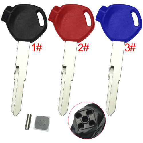 Honda-Motor  bike key blank， with right blade with printed badge, pls choose the color