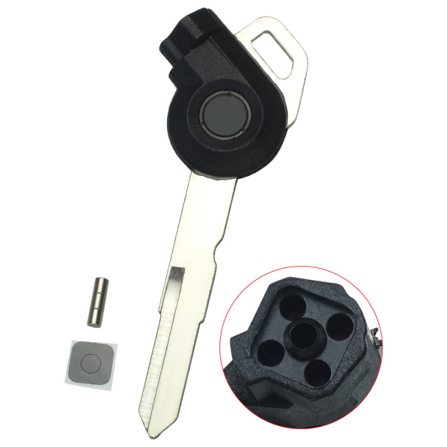 For yamaha motorcycle transponder key blank with right blade,with unremovable printed badge