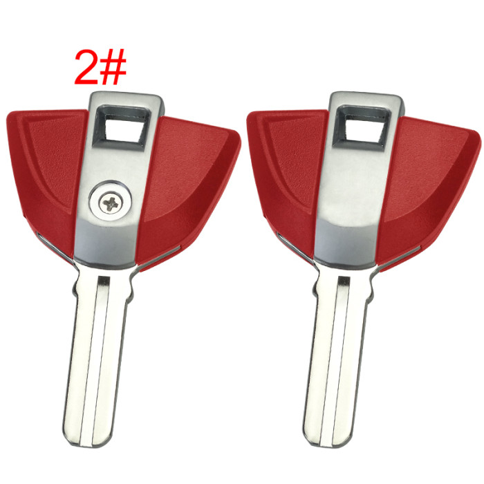 For BMW  Motrocycle key blank with badge  ，pls choose color