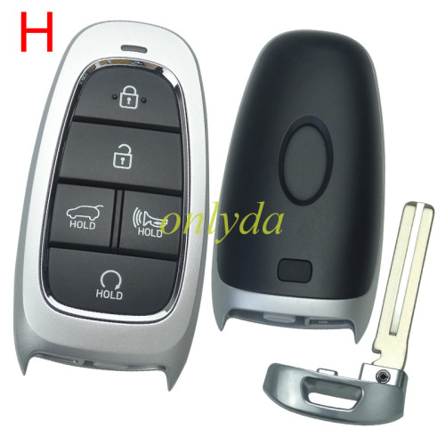 original Hyundai Tucson 2022 Smart Remote Key 95440N9002 with  5 Buttons 433MHz   With HITAG 3 - ID47 NCF29A1X chip PN:95440-N9002 original PCB+ Aftermarket shell