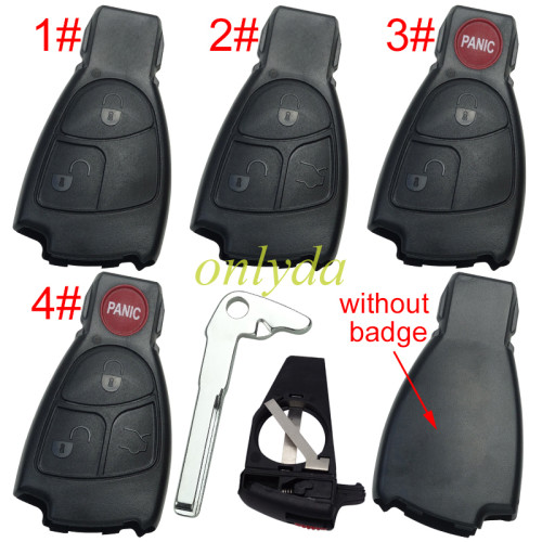 For Benz remote key blank without logo ,with blade, pls choose the button