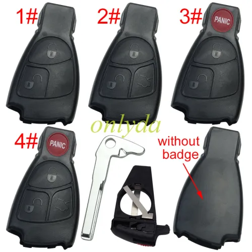 For Benz remote key blank without logo ,with blade, pls choose the button