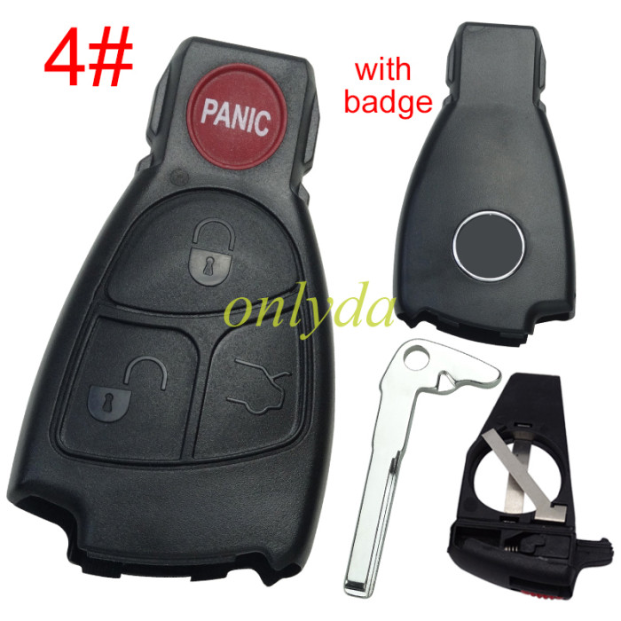 For Benz remote key blank with logo with blade , pls choose the button