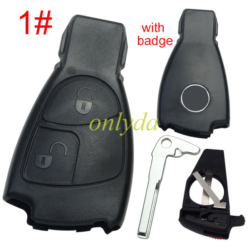 For Benz remote key blank with logo with blade , pls choose the button