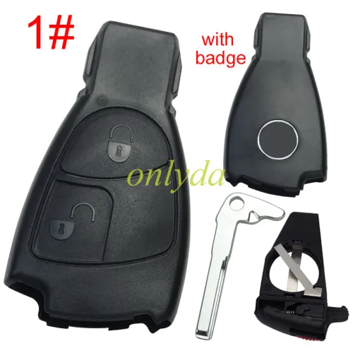 For Benz remote key blank with logo with blade , pls choose the button