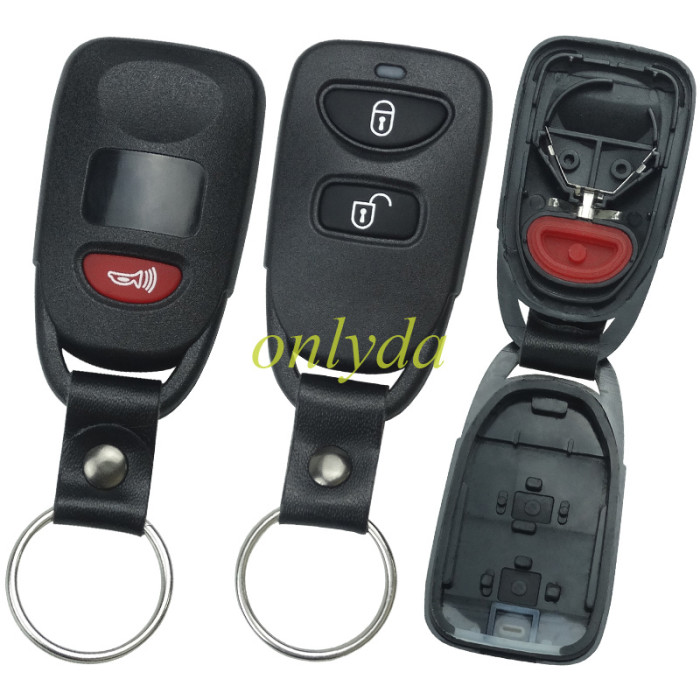 For Kia 2+1 button remote key blank with battery holder without badge