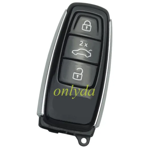Uninitialized High configuration original Audi 3 +1 button remote key MLB chip 5M for 2019 - 2022 Audi Smart Key 4B  with 433mhz FSK model   for  Audi A6 A7 A8 , twice  trunk   FCC : IYZ-AK2 Part #: 4N0.959.754.AM
