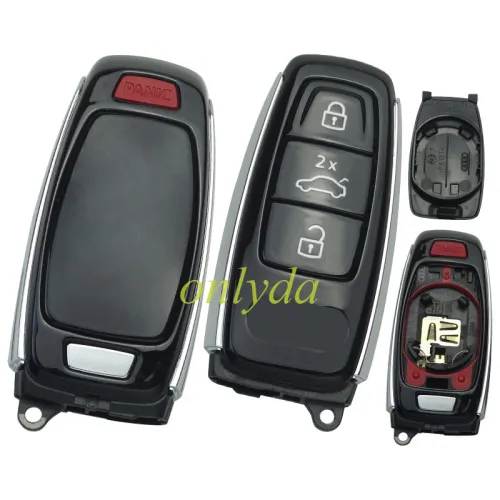 Uninitialized High configuration original Audi 3 +1 button remote key MLB chip 5M for 2019 - 2022 Audi Smart Key 4B  with 433mhz FSK model   for  Audi A6 A7 A8 , twice  trunk   FCC : IYZ-AK2 Part #: 4N0.959.754.AM