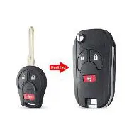 Nissan 3 button  modify remote key shell with logo