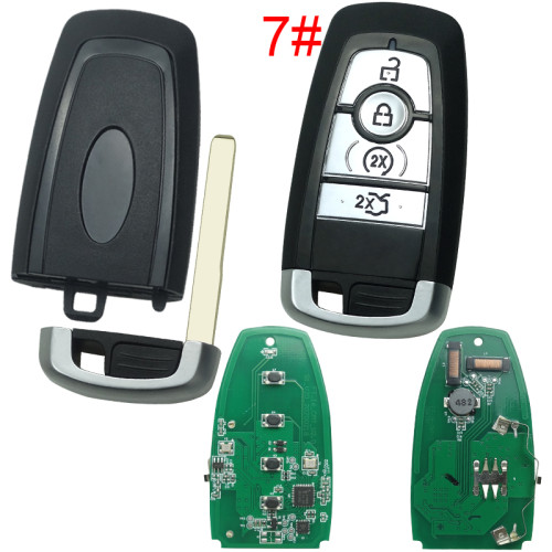 For 4 button keyless remote key with 315/434/868mhz with 49chip ncf295xf HS7T-15K601-CB A2C93142400 Ford F-Series 2015-2017
