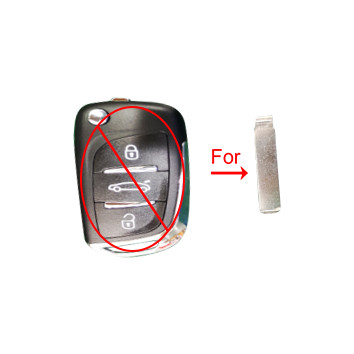 VA2 key blade for Peugeot modified 2 button remote key shell