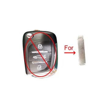 VA2 key blade for Peugeot modified 2 button remote key shell