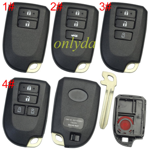 For Toyota Vios 2 button small key case