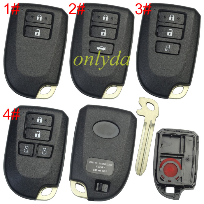 For Toyota Vios 2 button small key case