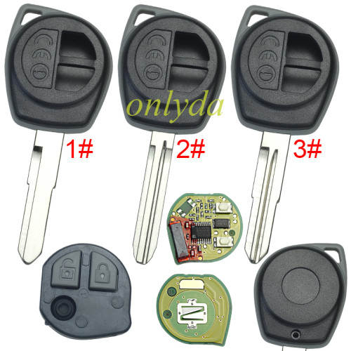 For  original Suzuki 2 button remote key 433.92MHZ  chip Hitag2 Model No:T68L0, original PCB+aftermarket key shell