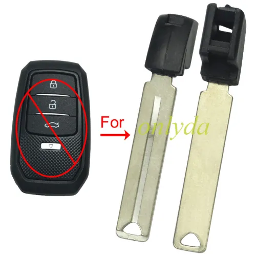 For Toyota  emmergency key blade use for large cards Key blade with hole
