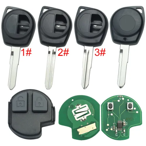 For Suzuki SX4 2 Button remote key with 315mhz /433 with 7936 chip FSK KYDZ， pls choose frequency and model