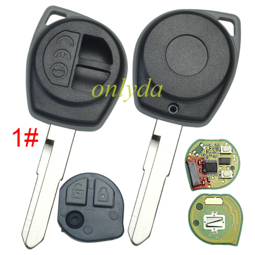 For  original Suzuki 2 button remote key 433.92MHZ  chip Hitag2 Model No:T68L0, original PCB+aftermarket key shell