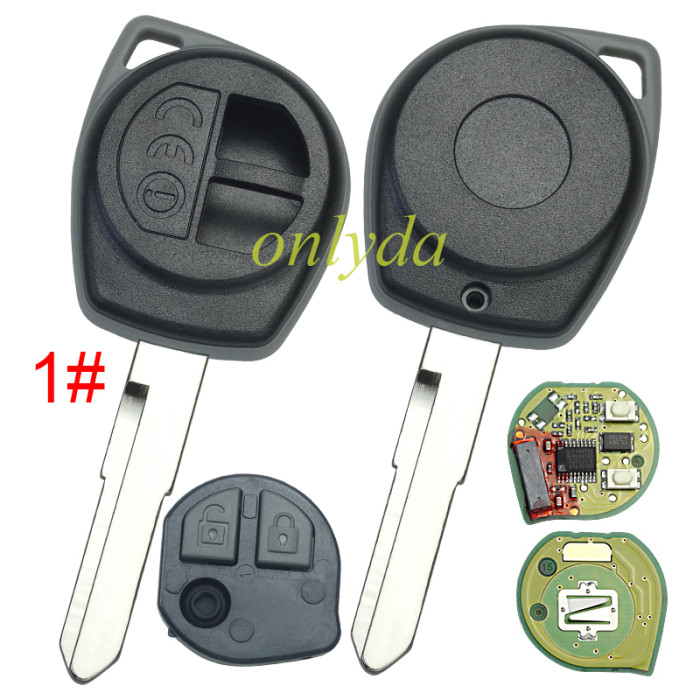 For  original Suzuki 2 button remote key 433.92MHZ  chip Hitag2 Model No:T68L0, original PCB+aftermarket key shell