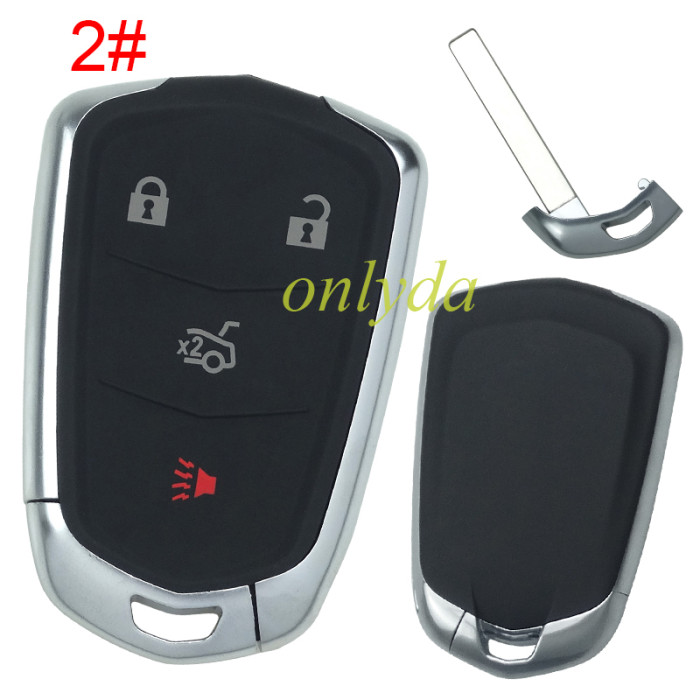 For Cadillac  remote key shell with blade, without  logo , pls choose button