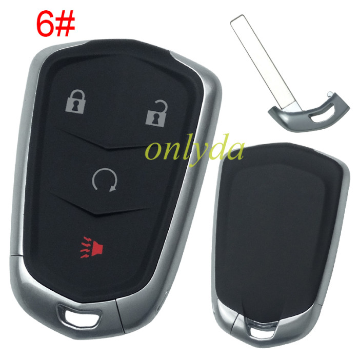 For Cadillac  remote key shell with blade, without  logo , pls choose button