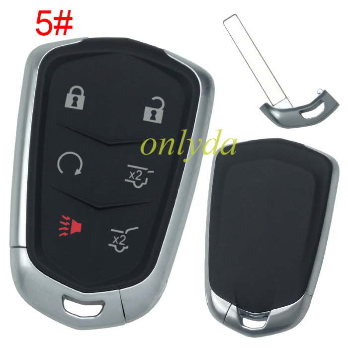 For Cadillac  remote key shell with blade, without  logo , pls choose button