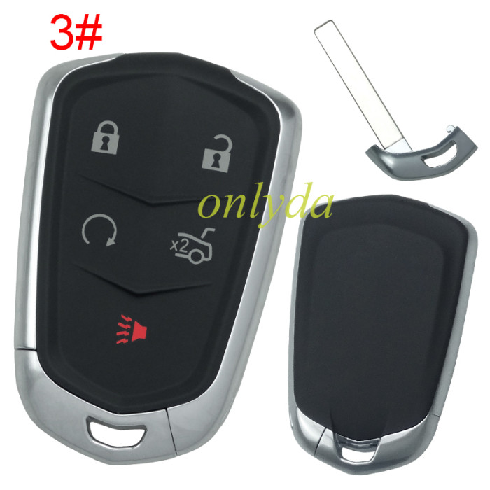 For Cadillac  remote key shell with blade, without  logo , pls choose button