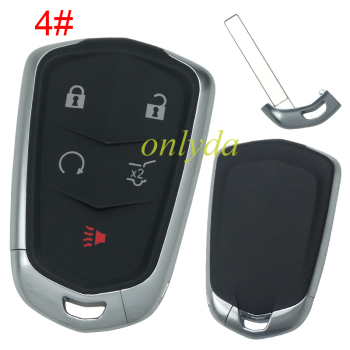 For Cadillac  remote key shell with blade, without  logo , pls choose button