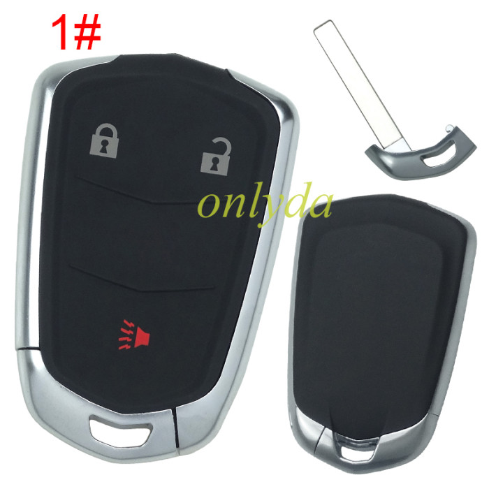 For Cadillac  remote key shell with blade, without  logo , pls choose button