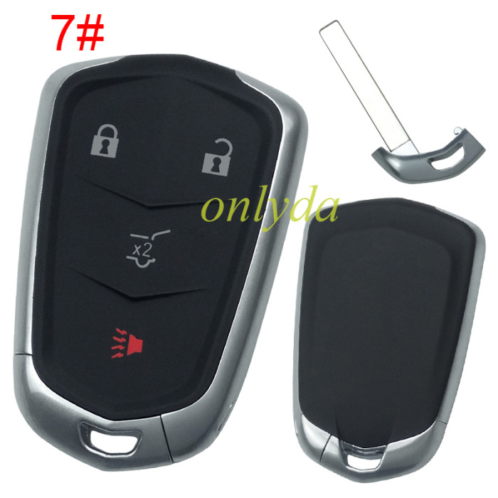 For Cadillac  remote key shell with blade, without  logo , pls choose button