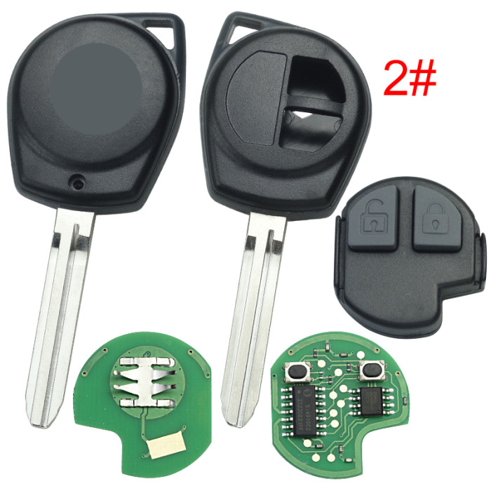 For Suzuki SWIFT 2 Button remote key with 315mhz /433 with 7936 chip ASK  pls choose frequency and model