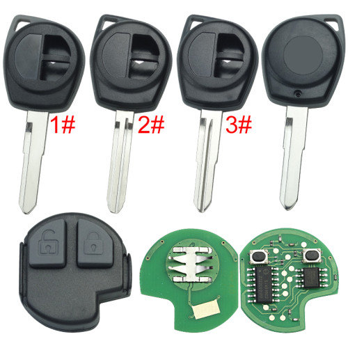 For Suzuki SWIFT 2 Button remote key with 315mhz /433 with 7936 chip ASK  pls choose frequency and model
