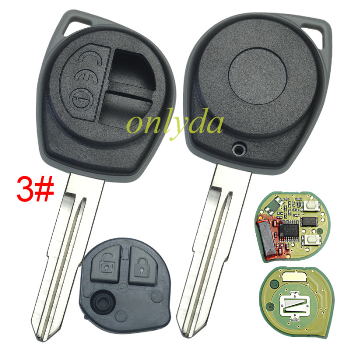 For  original Suzuki 2 button remote key 433.92MHZ  chip Hitag2 Model No:T68L0, original PCB+aftermarket key shell