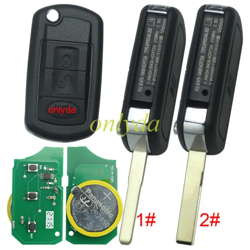 For  Range Rover 3 button remote key with 315mhz/434mhz